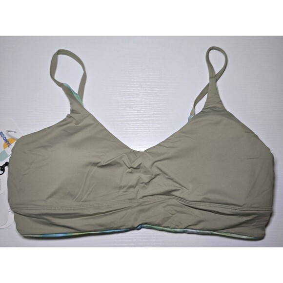 NWT PrAna Women's Willow Falls Reversible Swim Top in Mirage Size Medium Blue - Picture 3 of 8